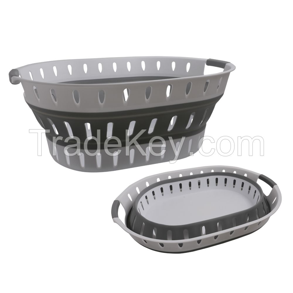 Toyar Housewares Plastic Collapsible Laundry Baskets for Clothing Storage Baskets for Clothing