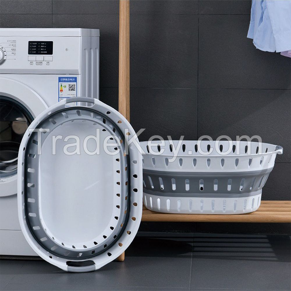 Toyar Housewares Plastic Collapsible Laundry Baskets for Clothing Storage Baskets for Clothing