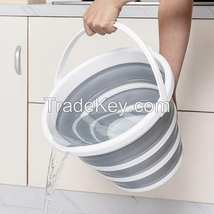 Toyar Housewares Multifunction Portable Bucket Camp Beach Sand Fish Foldable Water Bucket Mop Collapsible Bucket