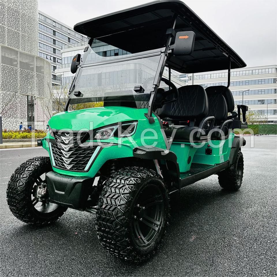4+2 Seats Electric Golf Carts Cheap Prices Buggy Car for Sale Chinese Street Legal Golf Cars 6 Seat 4+2 Seater 