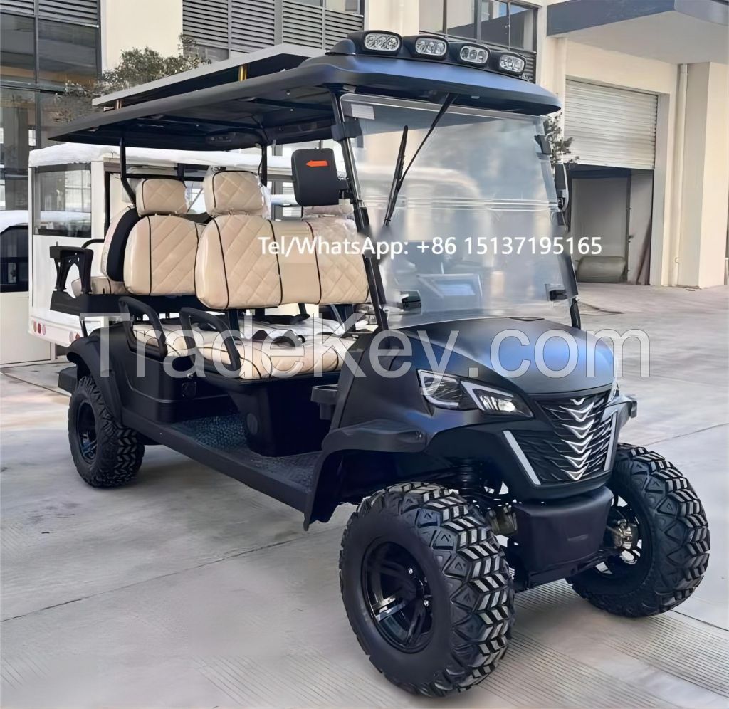 4+2 Seats Electric Golf Carts Cheap Prices Buggy Car for Sale Chinese Street Legal Golf Cars 6 Seat 4+2 Seater 