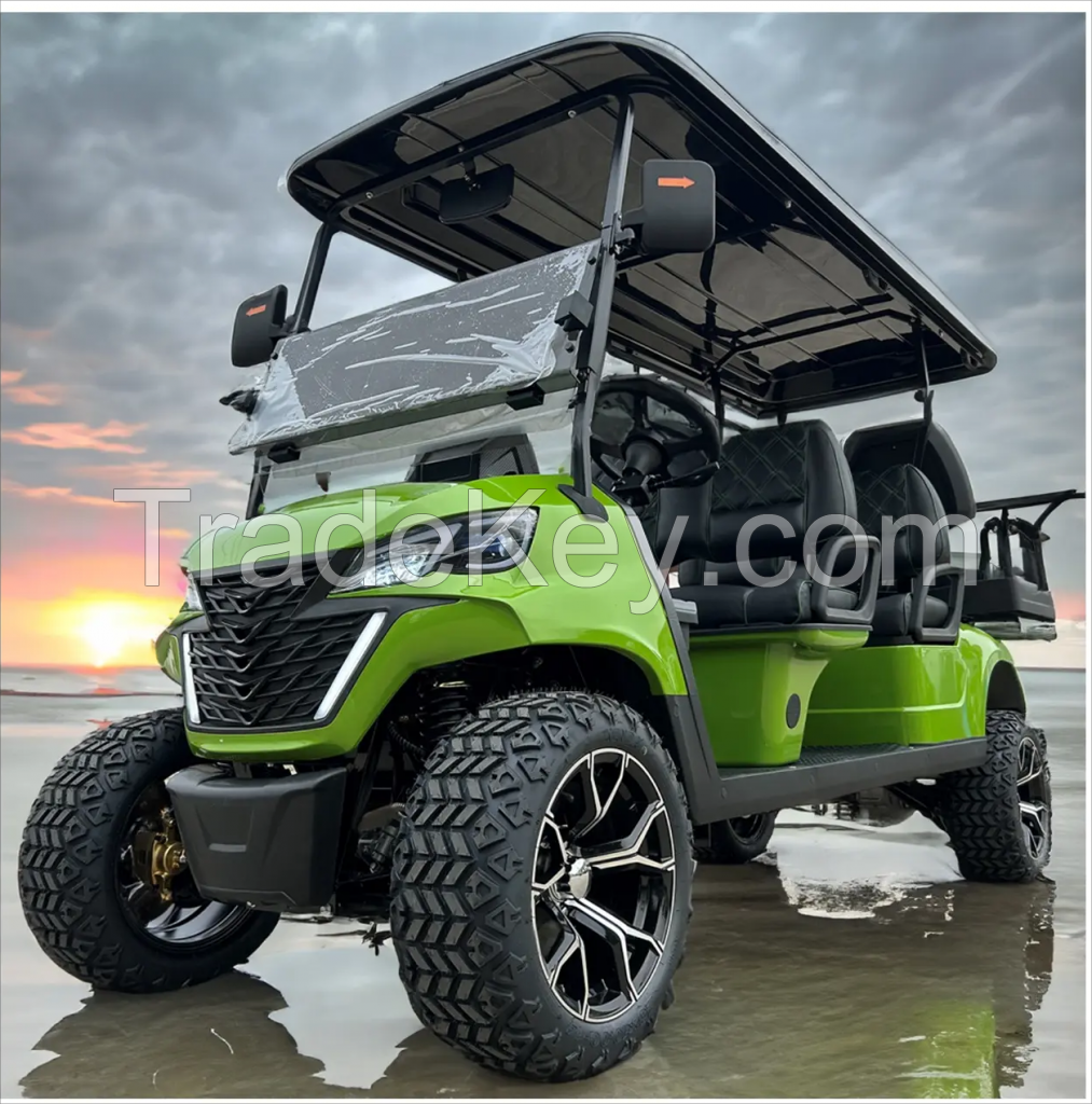 4+2 Seats Electric Golf Carts Cheap Prices Buggy Car for Sale Chinese Street Legal Golf Cars 6 Seat 4+2 Seater 