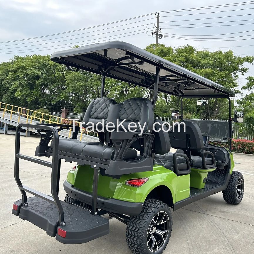 4+2 Seats Electric Golf Carts Cheap Prices Buggy Car for Sale Chinese Street Legal Golf Cars 6 Seat 4+2 Seater 