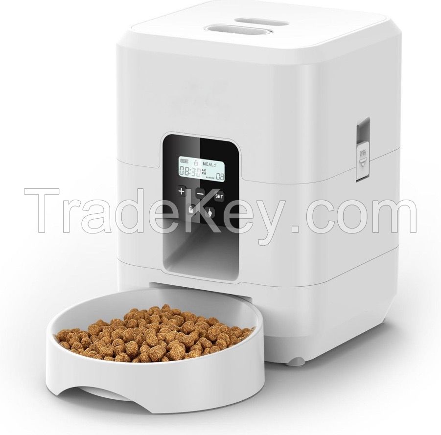 Pet intelligent feeder dog cat automatic feeding bowl timing  Quantitative wif remote feeding