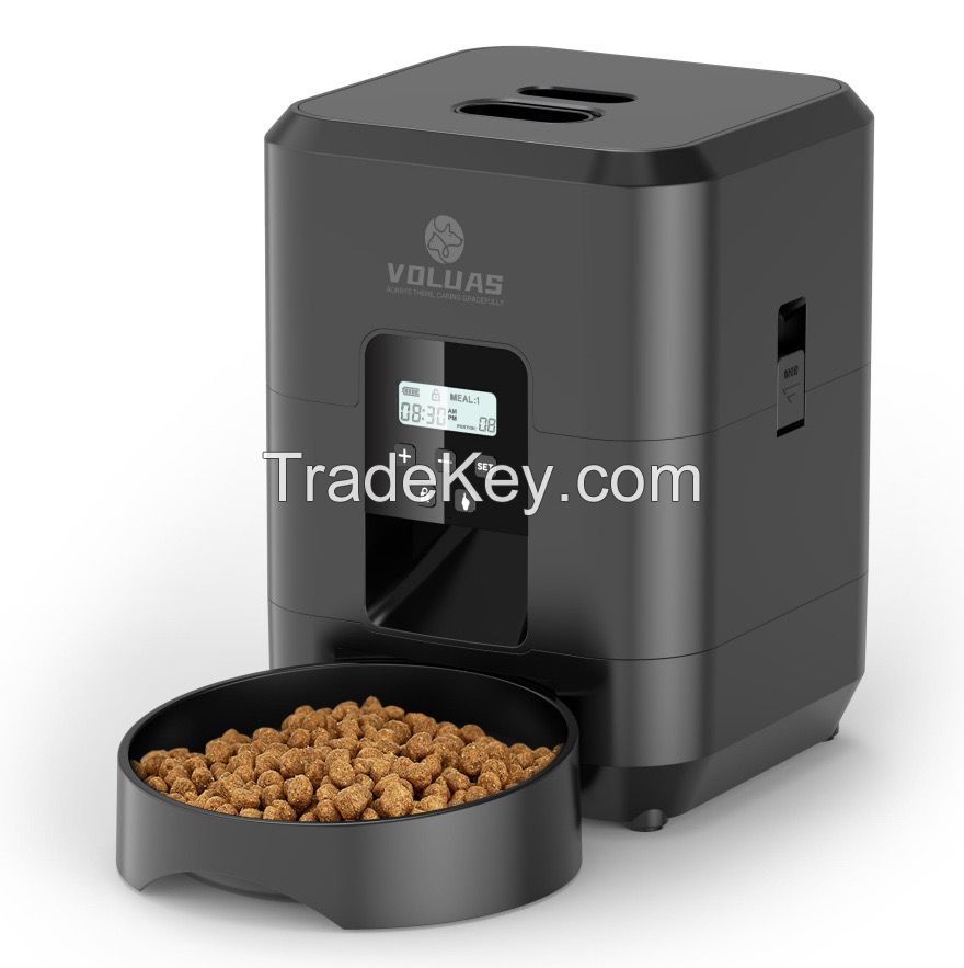 Pet intelligent feeder dog cat automatic feeding bowl timing  Quantitative wif remote feeding