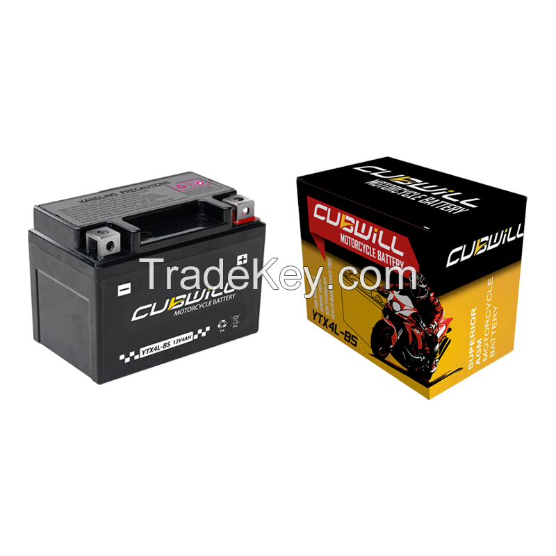 YTX4L/GTZ5S/YTZ5S 12V 4ah AGM Motorcycle battery bateria para moto