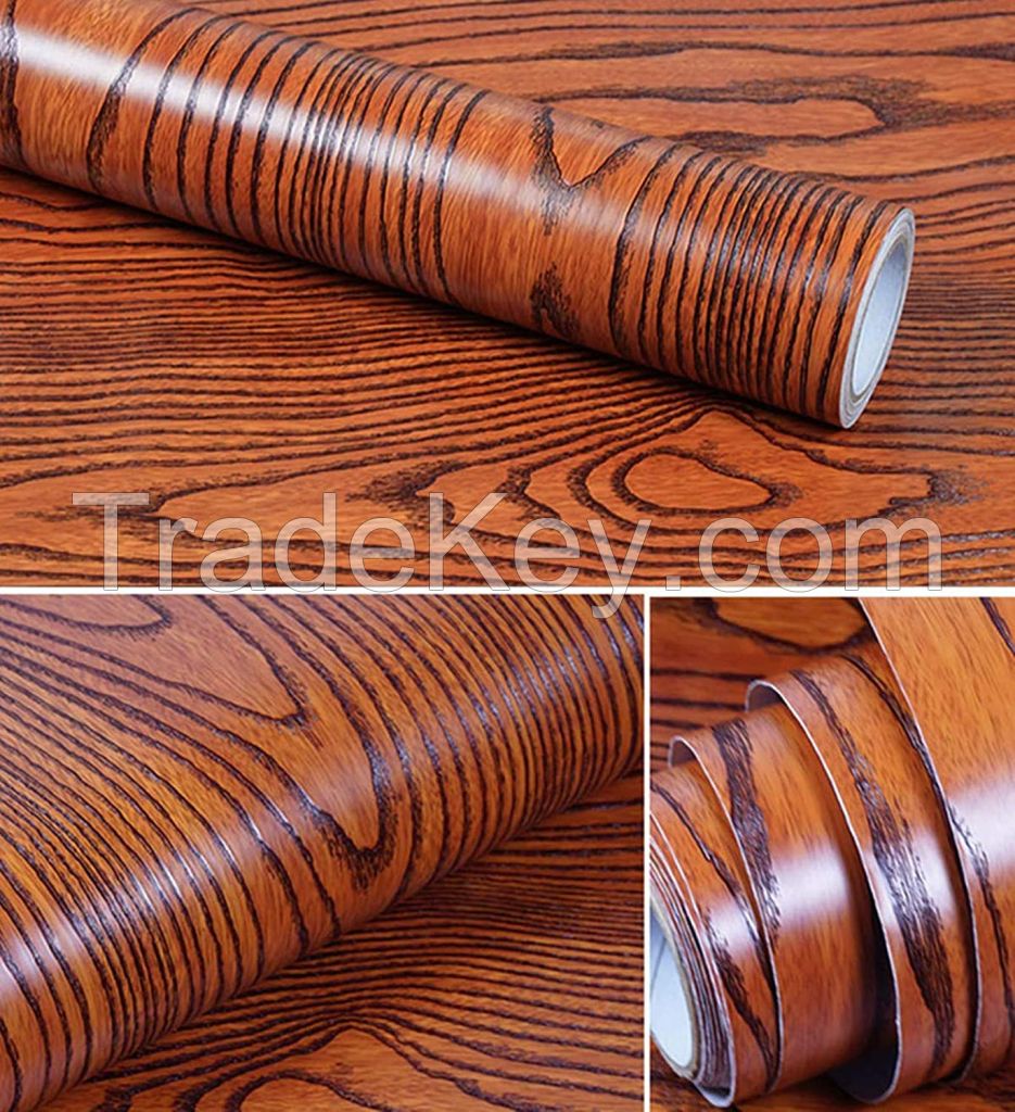 Contact Paper Wood Grain Peel and Stick Vintage Wallpaper Self Adhesive Removable Waterproof Wallpaper for indoor