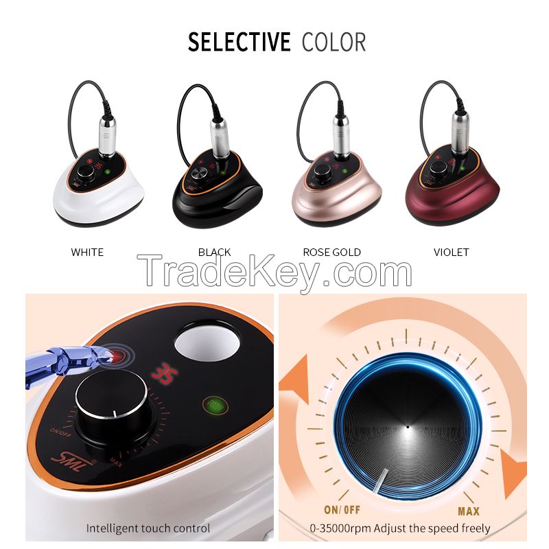 SML Factory wholesale 35000 rpm nail ombre machine gold nail drilling for nail salon