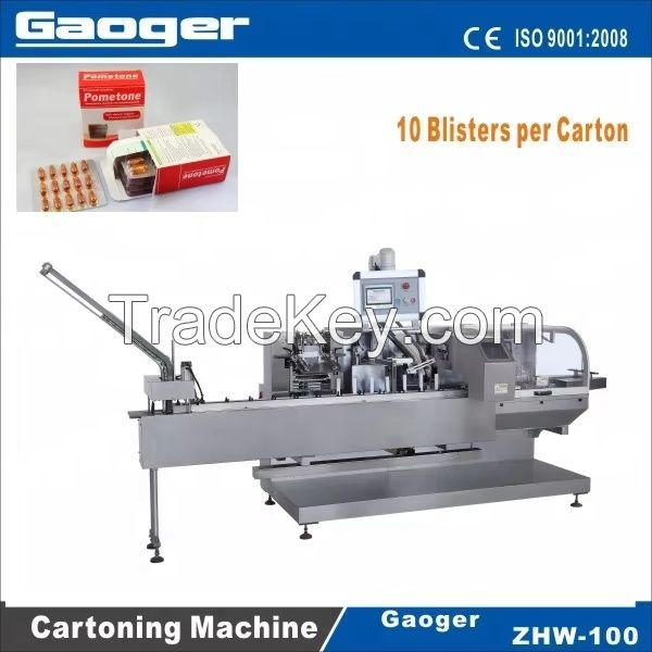 ZHW-100 Automatic Blister Packaging Machine for Cartoning Products