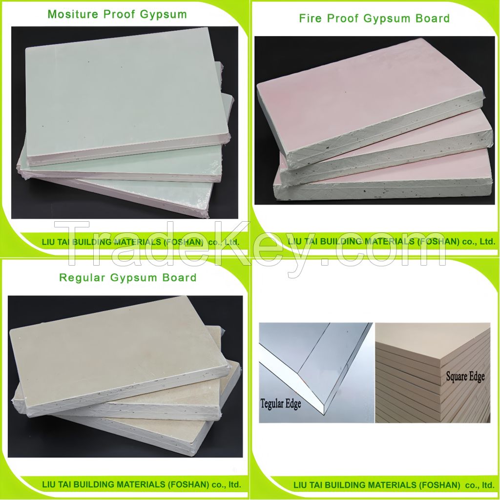standard Plasterboards gypsum boards drywall boards ceiling tiles
