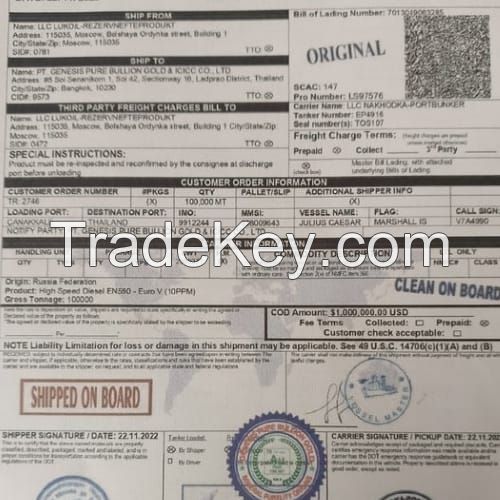 Diesel Gasoil(EN590 10ppm EURO V)