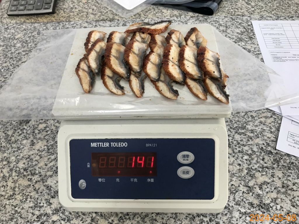 Frozen roasted EEL test Inspection third-party QC inspector final random Quality Control Service in China