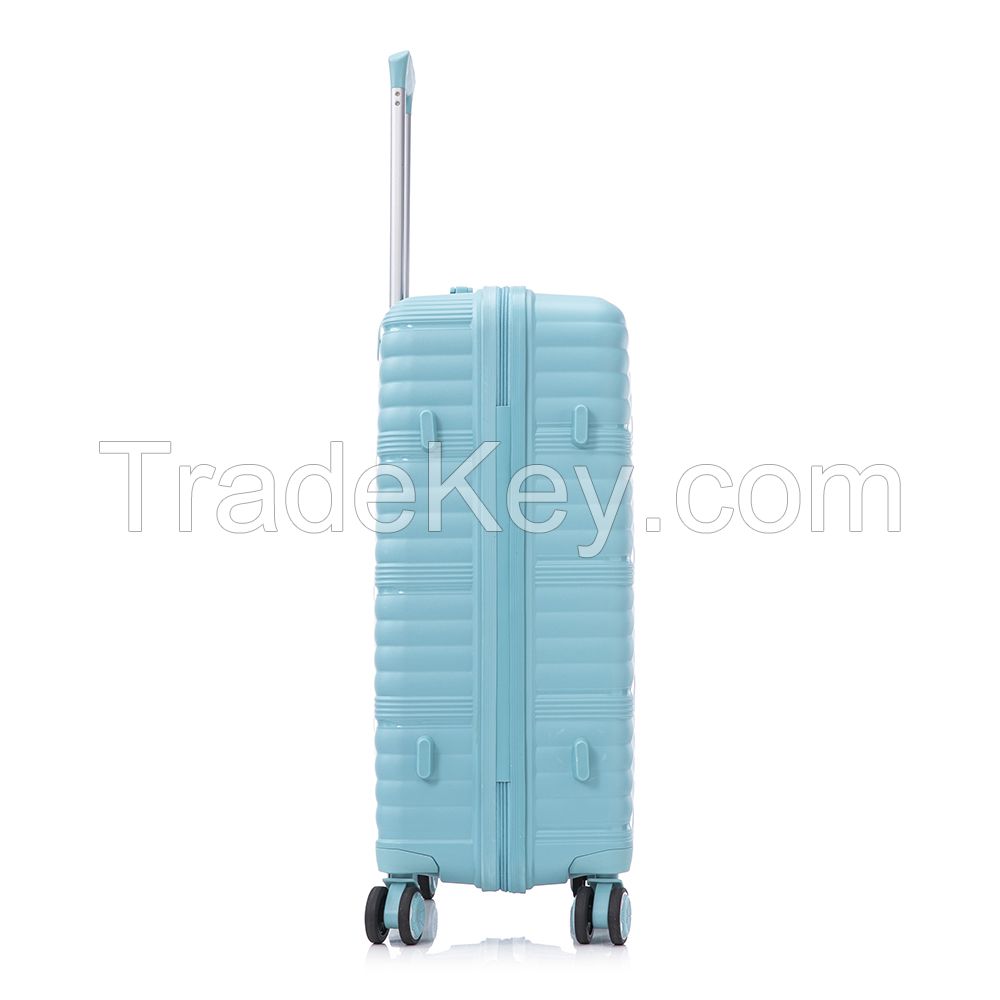 Fashion Luxury Custom 4-piece Set Luggage Colorful PP Travel Luggage Set With Makeup Box Suitcase