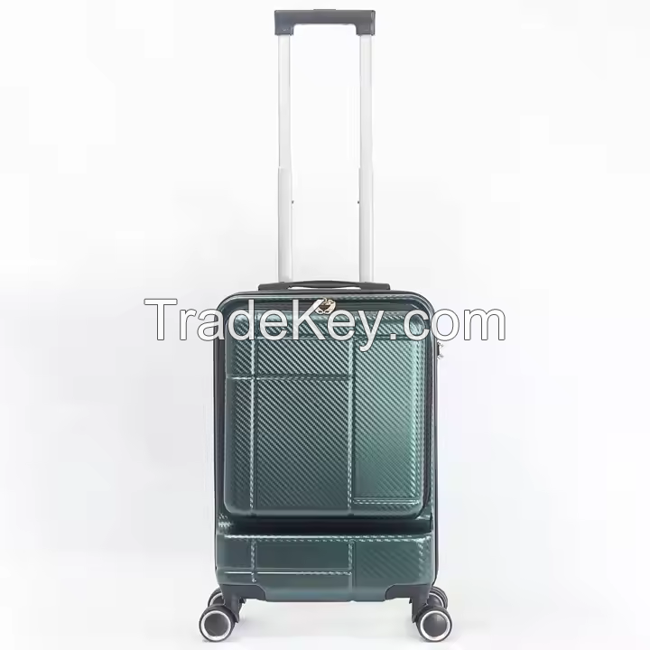 ABS 20 Inch Front Open Laptop Bag Luggage Spinner Trolley Fashion Business Travel Carry-on Suitcase