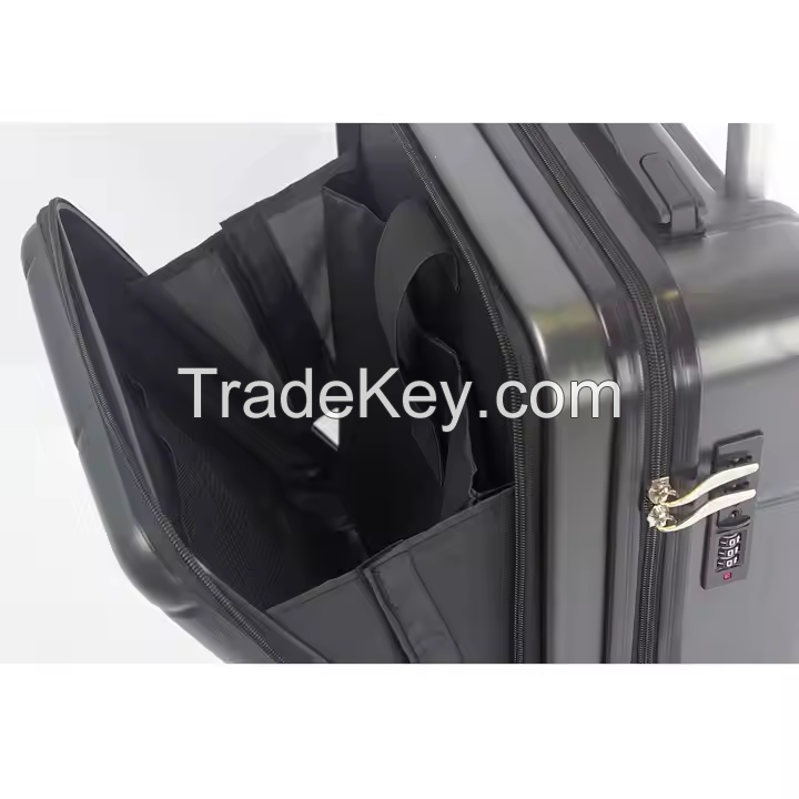 ABS 20 Inch Front Open Laptop Bag Luggage Spinner Trolley Fashion Business Travel Carry-on Suitcase