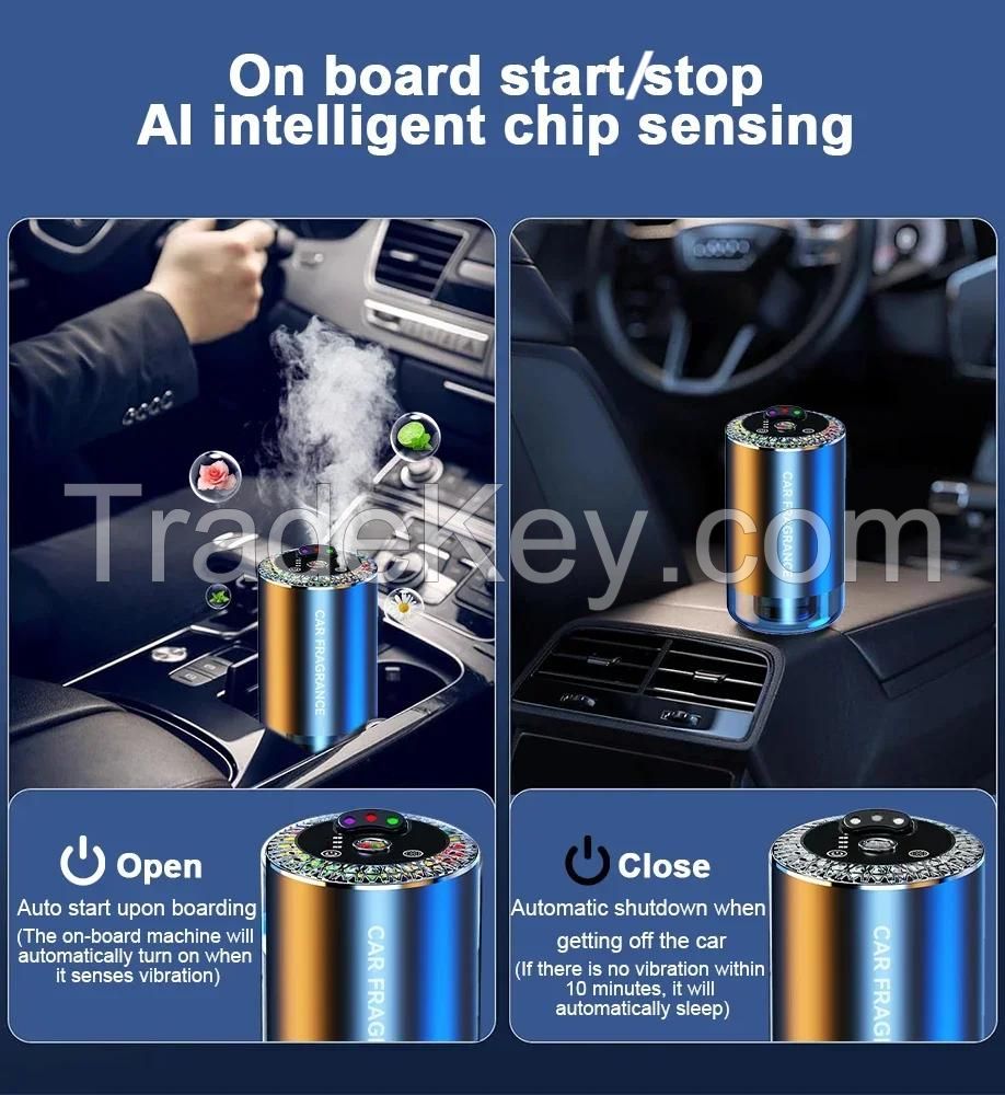 Car Air Fresheners AI smart Car Aromatherapy Machine Fragrance Diffuser Car Odor Eliminator Available for Pregnant and Infant