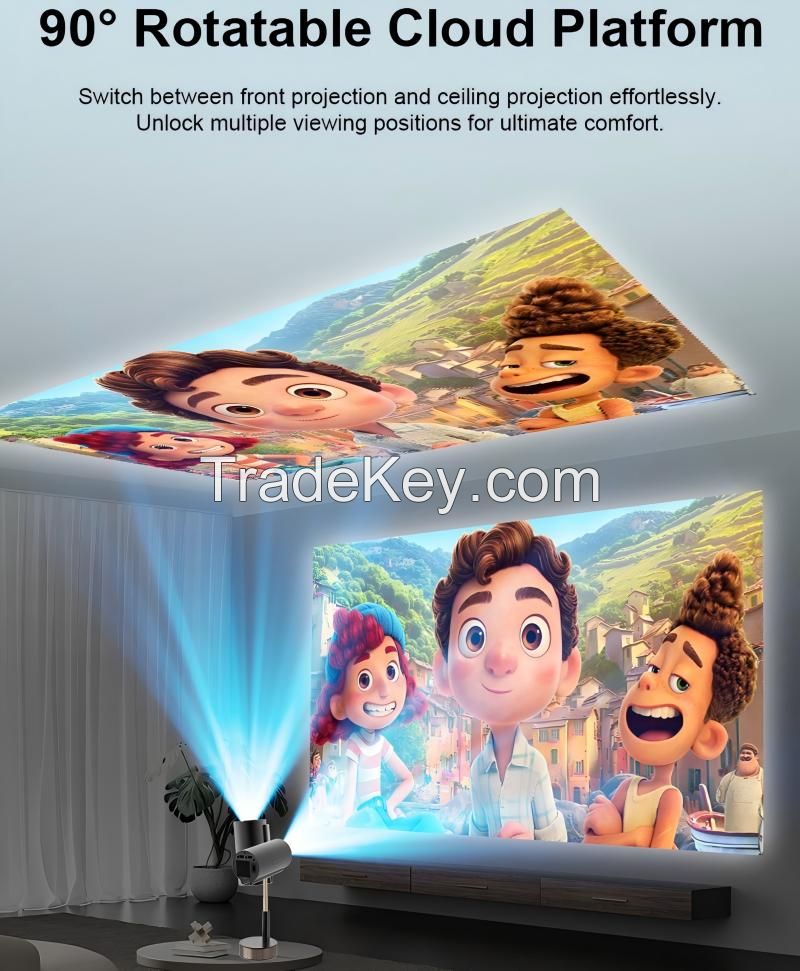1200ANSI Projector 8K 4K Native 1080P Ultra Short Throw Allwinner BT5.4 WIFI 2.4G 5G HiFi Speaker Voice Assistant NEW 2025