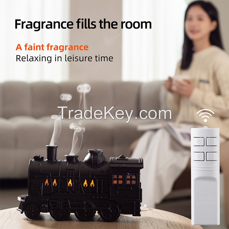 Train Air Humidifier Ultrasonic Aromatherapy Diffusers Mist Maker Fragrance Essential Oil Aroma Difusor Remote control