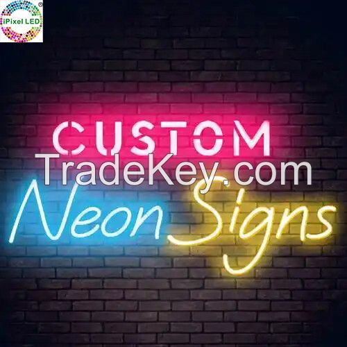 IPixel Manufacturer Custom Logo Neon Sign LED Neon Sign Customized Neon Light Sign for Wall Business Store Shops Decoration