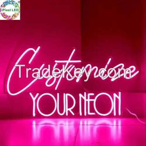 IPixel Manufacturer Custom Logo Neon Sign LED Neon Sign Customized Neon Light Sign for Wall Business Store Shops Decoration