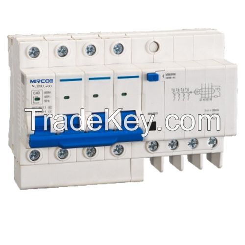 MEB3LE-63 Earth Leakage Circuit Breaker 63A 230V/400V 50/60Hz Ã¢ï¿½ï¿½ IEC61009-1 Certified - Overload & Short-Circuit Protection for Homes & Industry