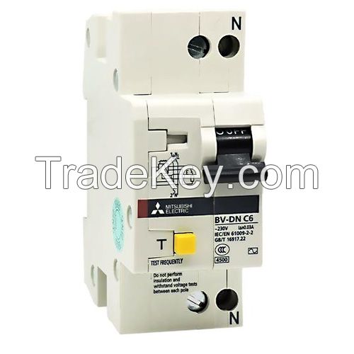 Residual Current Circuit Breakers (RCBO) BV-DN (Residual Current Circuit Breaker with Overload Protection) | 10kA | 1P/2P/3P | 6A-63A | IEC 61009 Certified