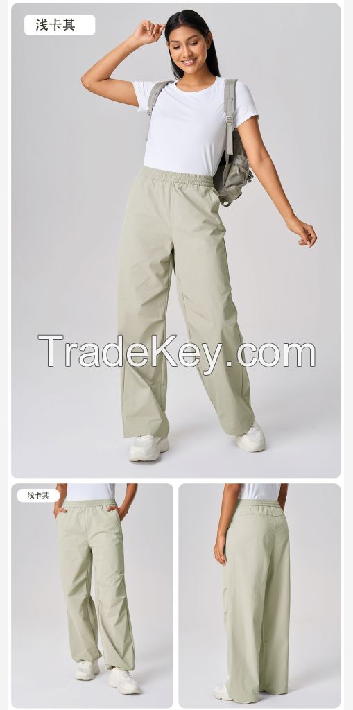 Women's Air-Layer Lounge Pants - Flowy Straight-Leg Wide Trousers with Slimming Drape &amp;amp; Naked Sensation Comfort D25078