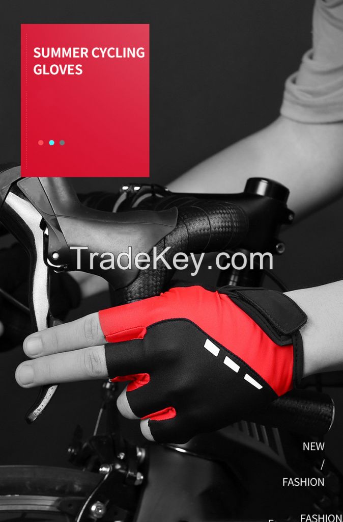 Men's MTB Half-Finger Gloves - Anti-Slip & Breathable