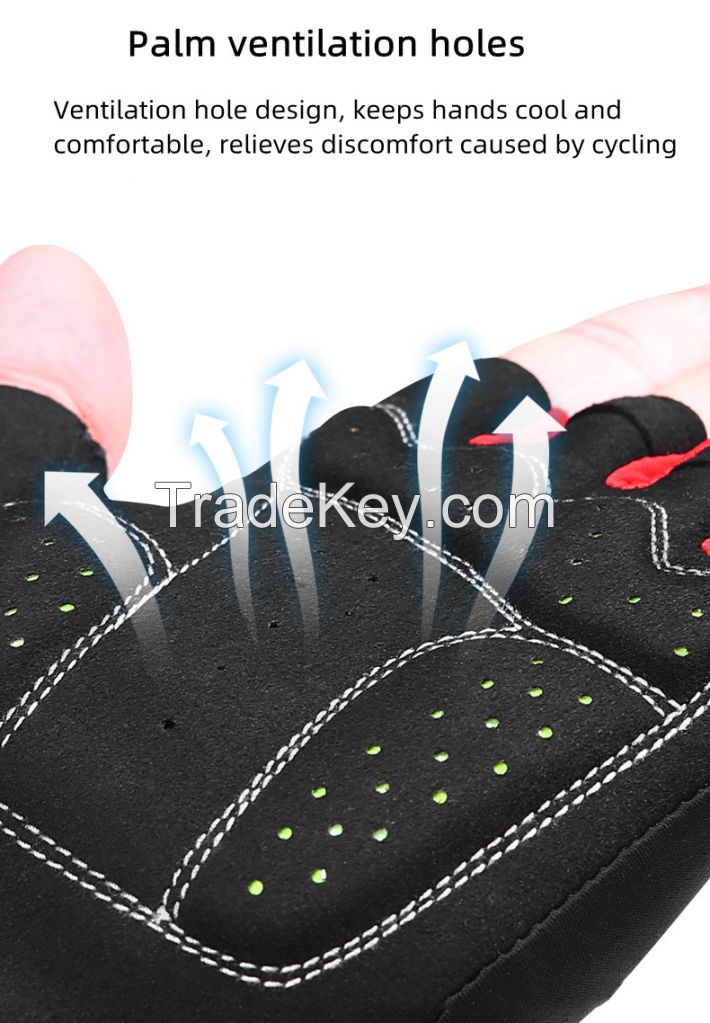 Men's MTB Half-Finger Gloves - Anti-Slip & Breathable