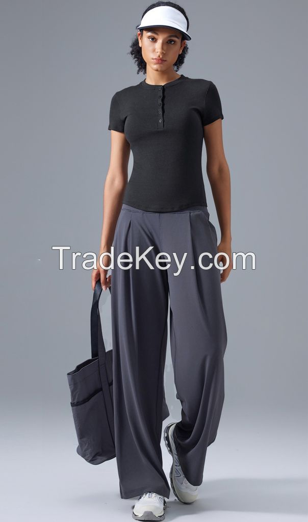 Modal Yoga T-Shirt - Stretchy & Comfortable Fitness Top for Women D25097