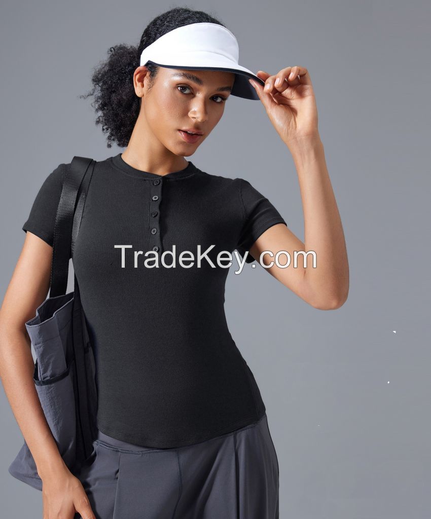 Modal Yoga T-Shirt - Stretchy & Comfortable Fitness Top for Women D25097