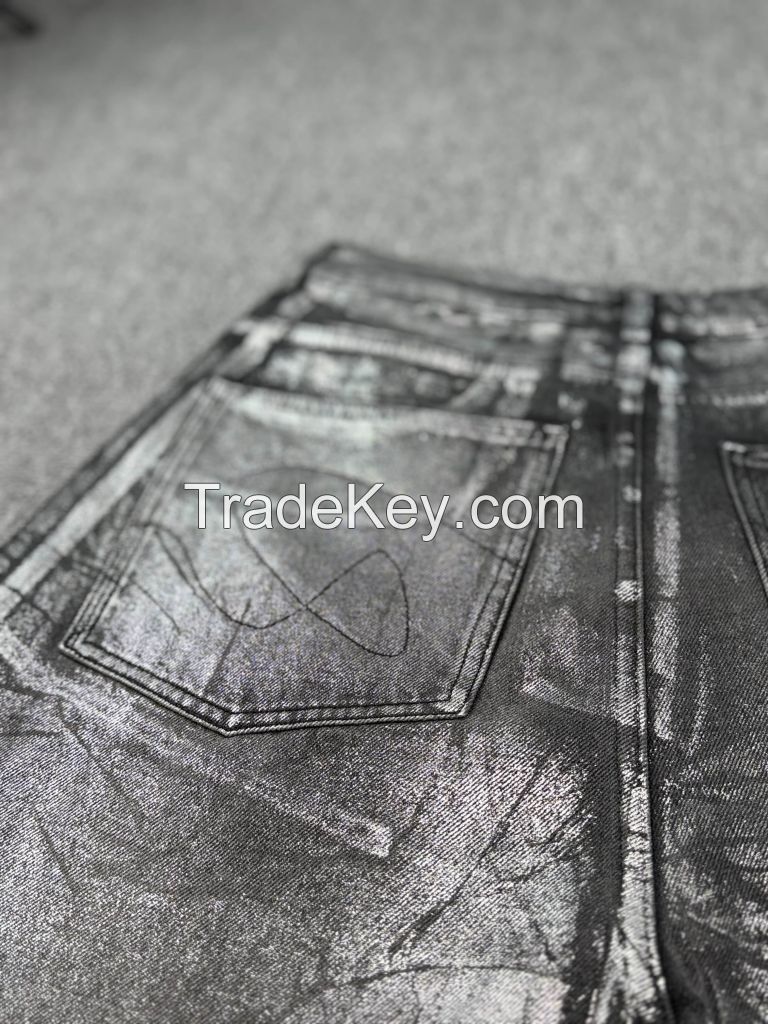 Unisex Custom Jeans with Pearlescent Rainbow Coating NZ0705