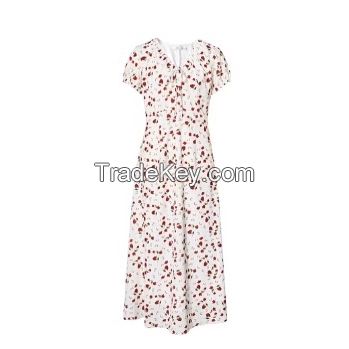 Floral Print Dress Women's Summer New - Elegant Holiday Tea Dress 3231