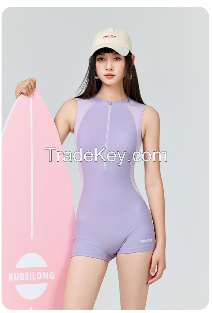 Women's One-Piece Swimsuit  Slimming Triangle Cut Conservative Swimwear