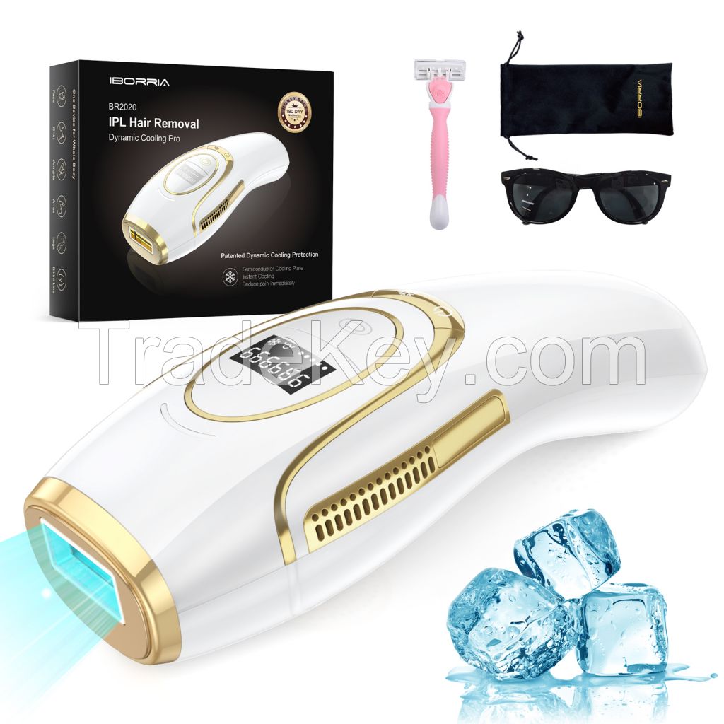 999,999 Times Laser IPL Hair Removal Mini Handset Portable Home Ice IPL Hair Removal With Sunglasses