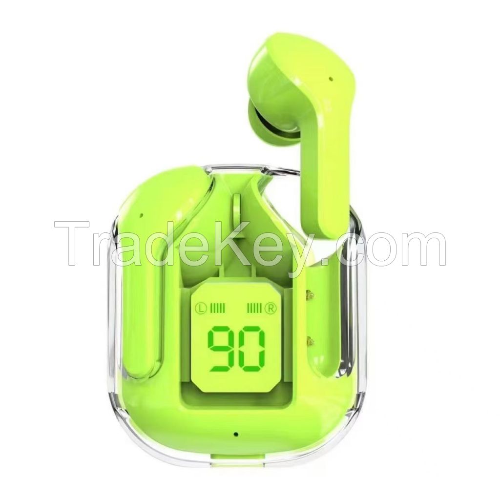 The first generation of transparent Bluetooth earphones has noise reduction function, high sound quality, long battery life, won't cause pain even when worn for a long time, and are binaural stereo earphones suitable for sleep.