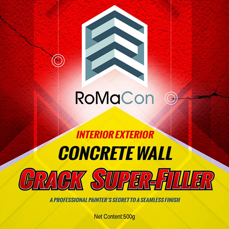 RoMaCon Interior Exterior Concrete Wall Crack Super-Filler