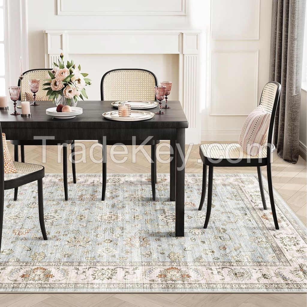 Retro patterned carpets, soft and anti-slip Bohemian carpets, are suitable for living rooms, bedrooms, offices and dining rooms. 