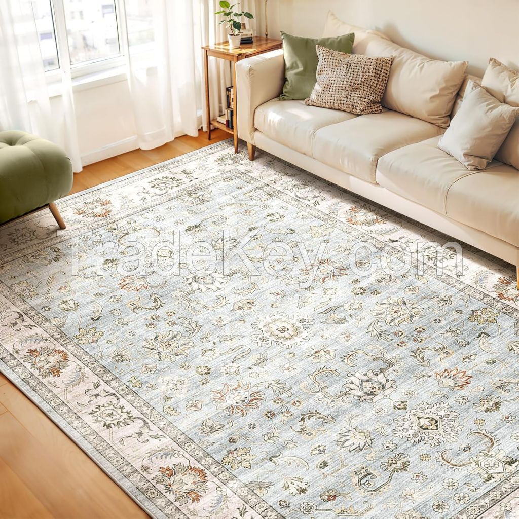 Retro patterned carpets, soft and anti-slip Bohemian carpets, are suitable for living rooms, bedrooms, offices and dining rooms. 