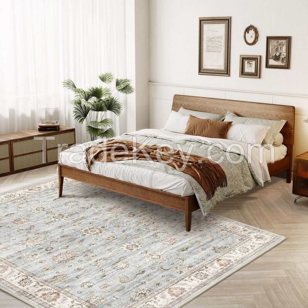 Retro patterned carpets, soft and anti-slip Bohemian carpets, are suitable for living rooms, bedrooms, offices and dining rooms. 
