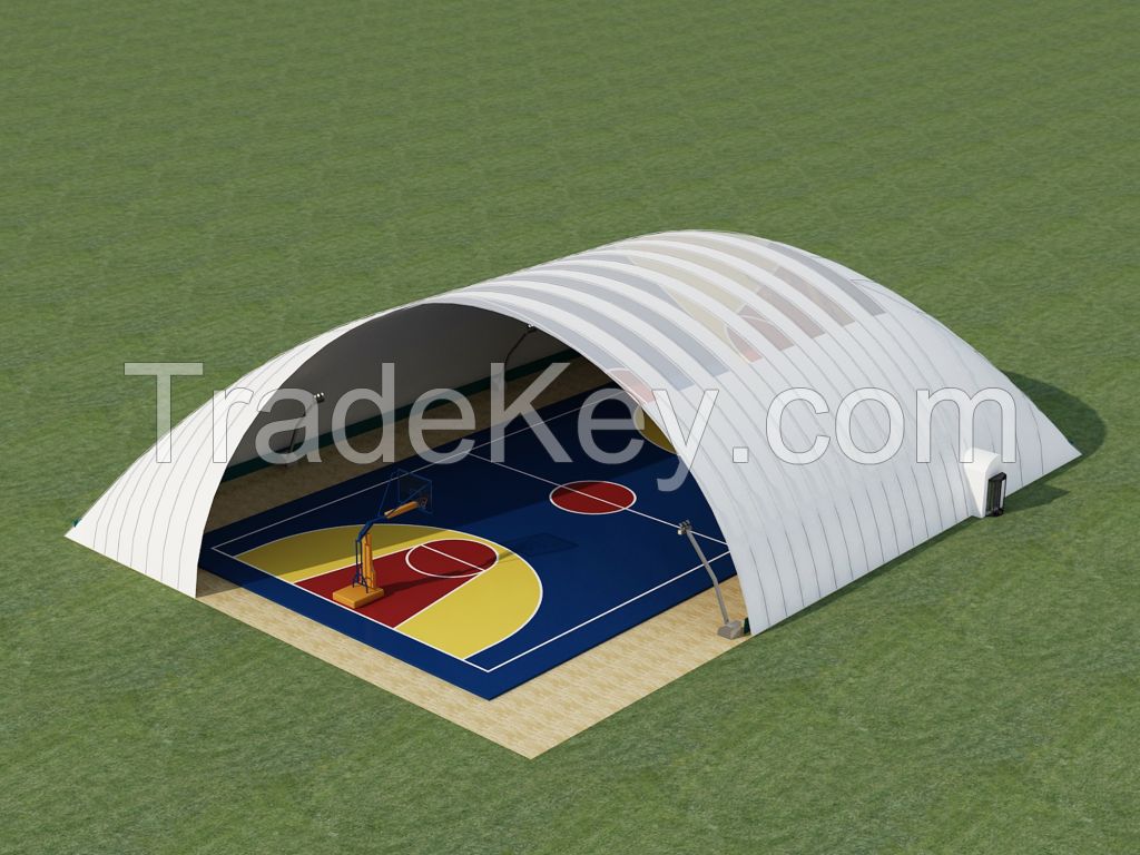 Sports dome Air inflabable dome Inflatable structure Air inflated membrane Basketball Stadium
