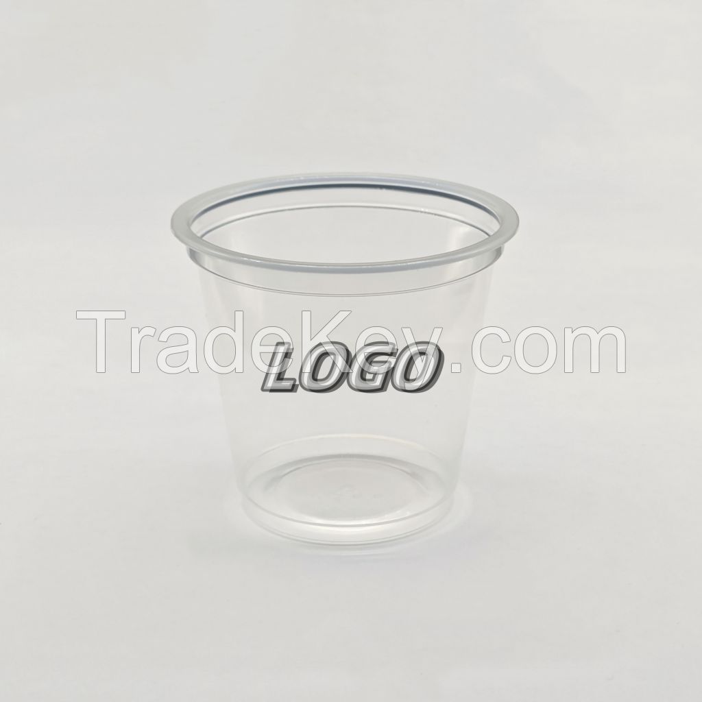Sulide custom disposable packaging clear 6oz ice cream cup PP plastic container for wholesale