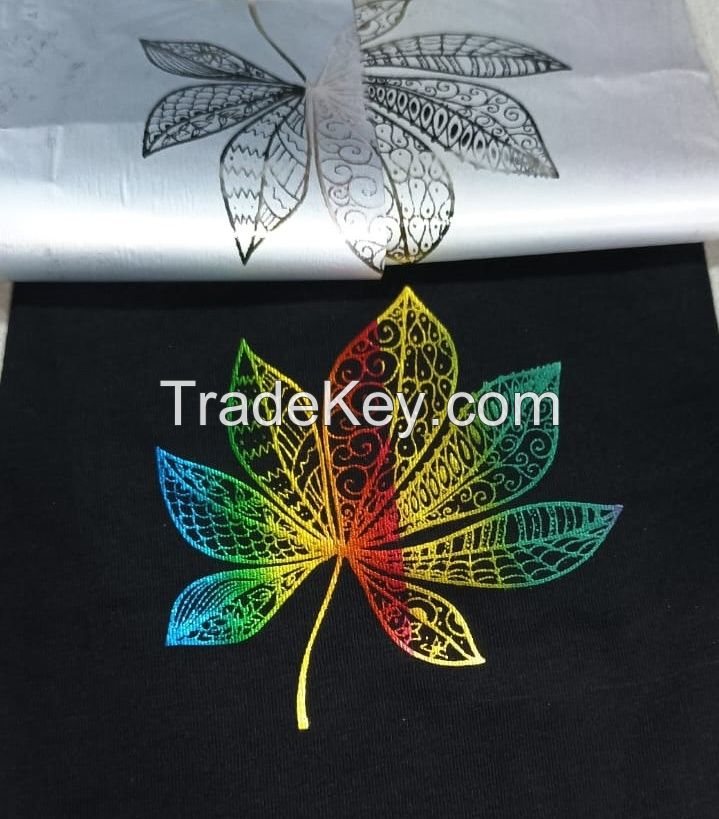 Washing Resistance Fabrics Garment Popular Flower Hot Stamping Foil