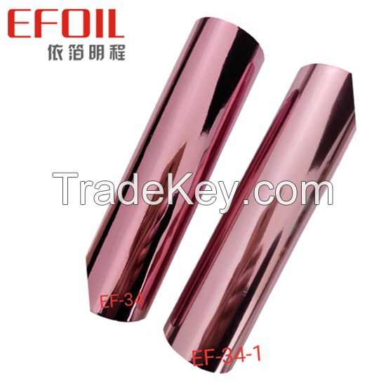 Customized Size Wholesale Preppy Pink Color Paper Plastic  Hot Stamping Foil