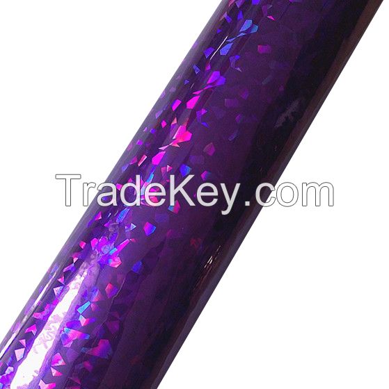 New Arrival Dark Purple Holographic Color Vertical Pillar Wedding Card Paper Hot Stamping Foil