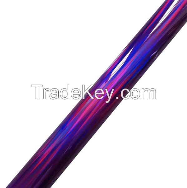 New Arrival Dark Purple Holographic Color Vertical Pillar Wedding Card Paper Hot Stamping Foil