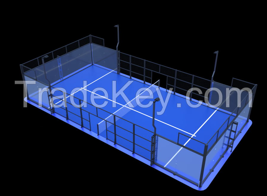 Wind-proof padel court