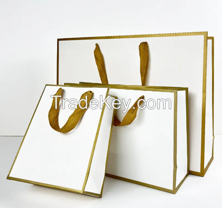 Custom Branded Luxury Paper Shopping Totes â Gold Foil/Embossed Options for Middle East Retail & Gift Packaging