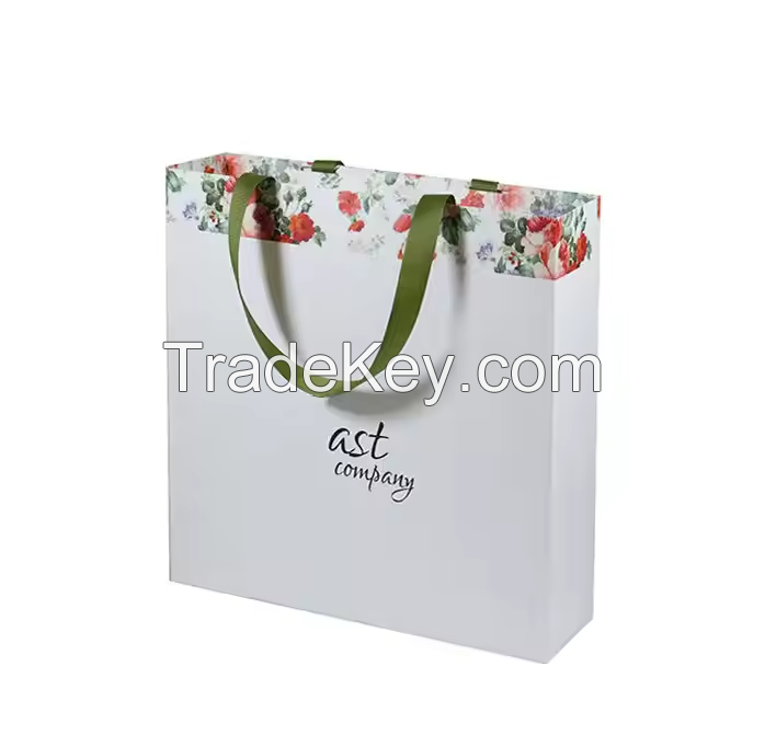 Factory Direct Supply Premium Feeling Handbag Paperboard Bags Customized Free Design Clothing Cosmetics Shopping Gift Bags