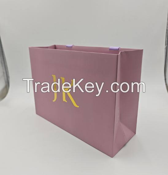 Customizable Brown Kraft Paper Bag Biodegradable Eco-Friendly Lamination Embossing Custom Logo for Clothing Flower Packaging